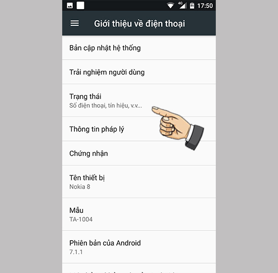 Kiểm tra thông tin máy